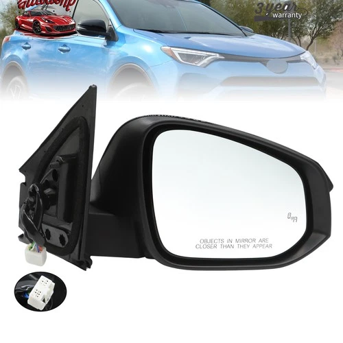 For Side Mirror 2015-2018 Toyota RAV4 w/ Blind Spot Turn Signal Passenger Side