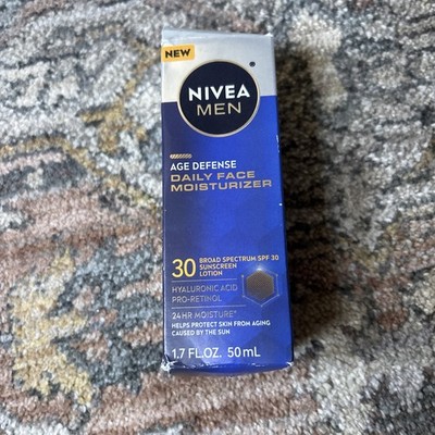 NIVEA Men Age Defense Daily Face Moisturizer SPF 30 Exp 11/26 Damaged Box NEW