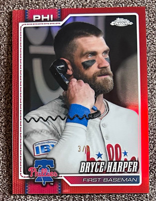 2026 Topps Chrome Bryce Harper #244 3/5 Jersey and Color Match Image Variation