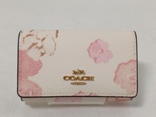 Coach Cr835 Key Case Floral Print