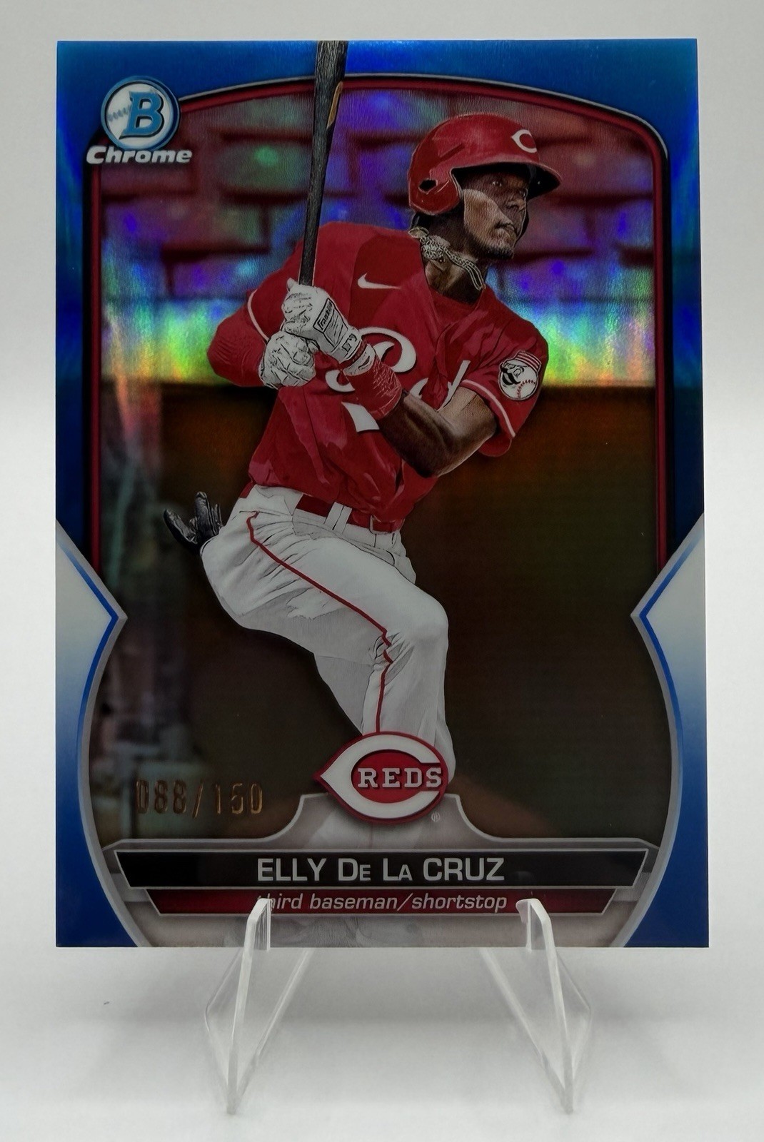 2023 Bowman - Chrome Prospects Elly De La Cruz #BCP-65 Blue Refractor /150 (RC)