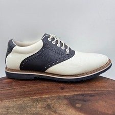 G/Fore Saddle Gallivanter Shoes Men's 11.5 White Blue Leather Spikeless Golf