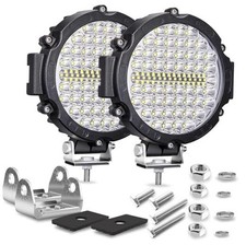 7 Inch Round LED Off Road Lights, 210W 10000lm LED Work Lights for 2 Black