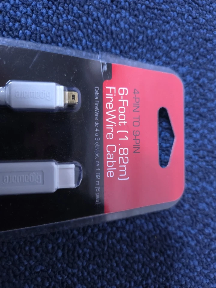 GigaWare FireWire Cable 6Ft 4 Pin to 9 Pin New Sealed - Image 3 of 3