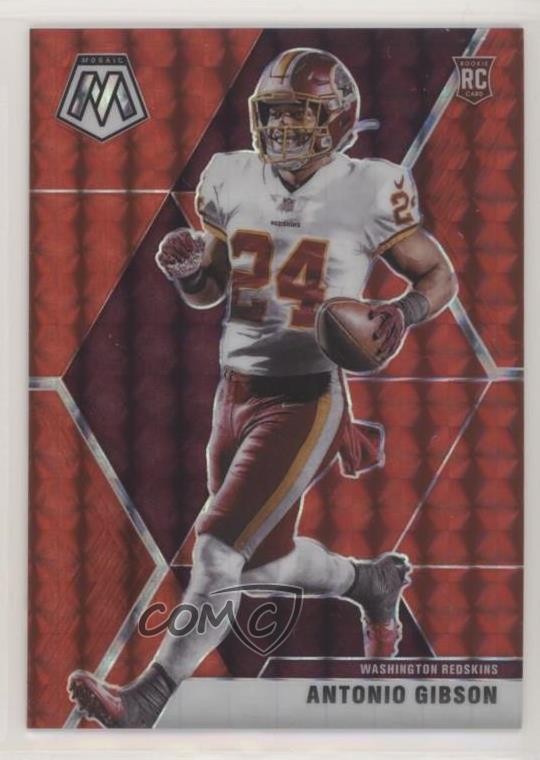 2020 Mosaic Rookies Choice Red Fusion Prizm 41/80 Antonio Gibson Rookie RC e6q