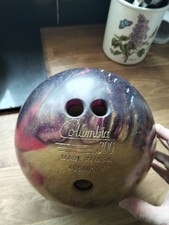 Bowling Ball Colombia.  Black, Yellow and Red. 12.18 Pounds - 14 Ibs.