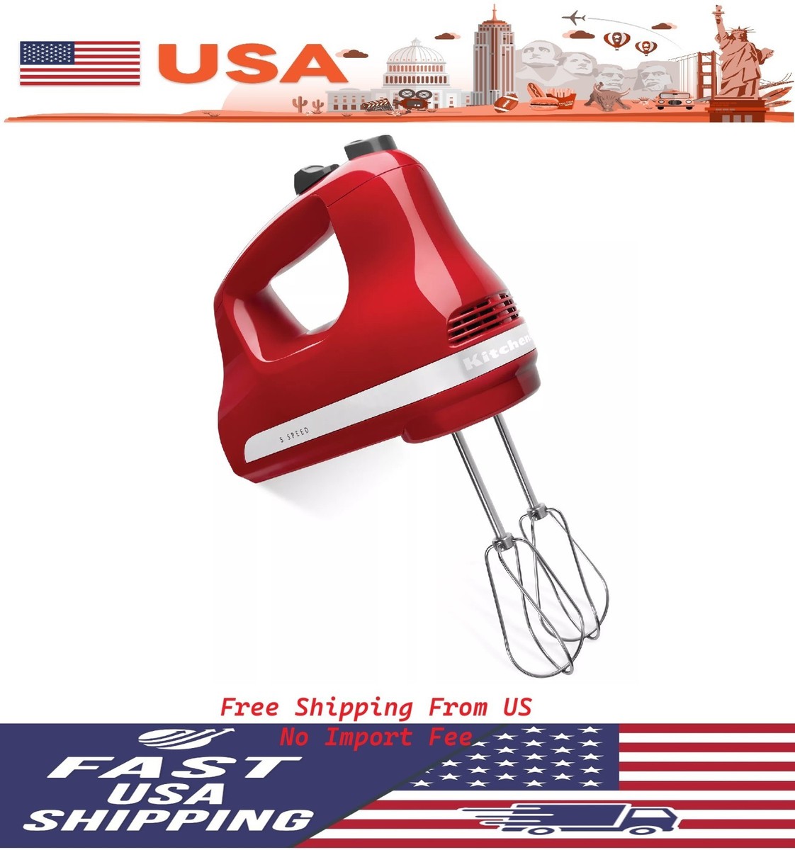 レア色【新品未使用】キッチンエイド 5段階変速ハンドミキサー KHM512 IC KitchenAid 5-Speed Ultra Power Lightweight Hand Mixer KHM512