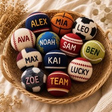 Personalized Crochet Hacky Sack, Custom Name Footbag, Handmade Juggling Toy