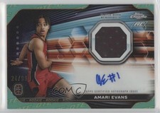 2023 Topps Chrome OTE Overtime Elite Aqua Refractor 24/99 Amari Evans Auto 8i0