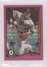 2014 Topps Mini Pink BCA 19/25 Jim Johnson #487 0c6