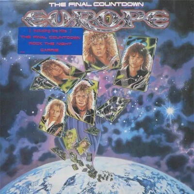 Europe The Final Countdown EMBOSSED NEAR MINT Epic Vinyl LP