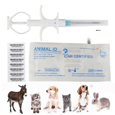 Universal Pet Microchip 134.2khz FDX B Animal Implant Chip Dog Cat 20 Packs
