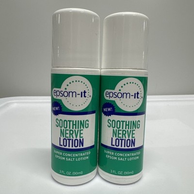 2 Pack! Epsom-It Soothing Epsom Salt Nerve Muscle Roll-on Lotion 3oz NEW (6 Oz.)