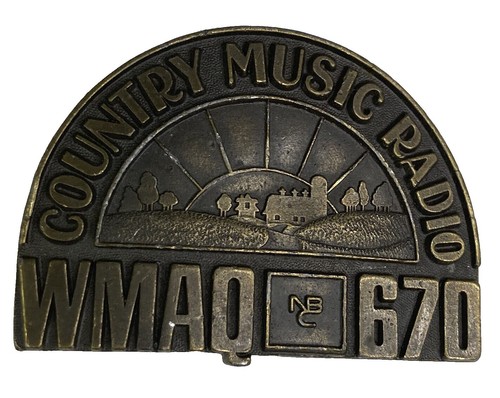 Vintage Brass Belt Buckle Country Music KNIX Radio Phoenix Fits 1.75 Inch Belt Country Music Belt Buckle (D) - Leathersmith Designs Inc main image 4