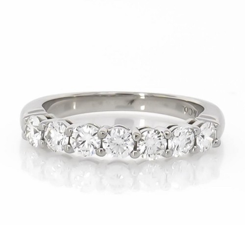 Half Circle Diamond Band Ring 3mm Size 