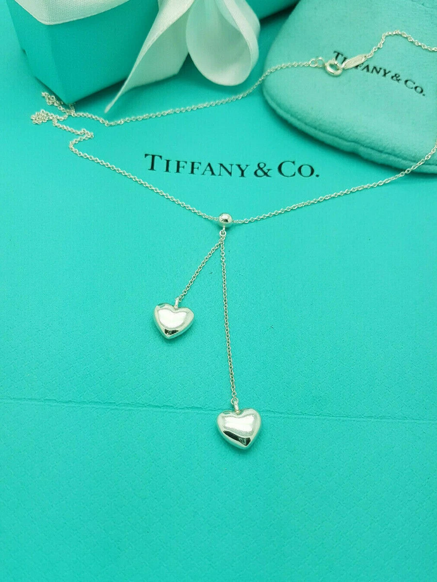 Tiffany puffed cheap heart necklace
