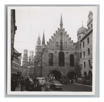 Munich 1957 - Marienplatz still without City Tower - Old Photo 1950s