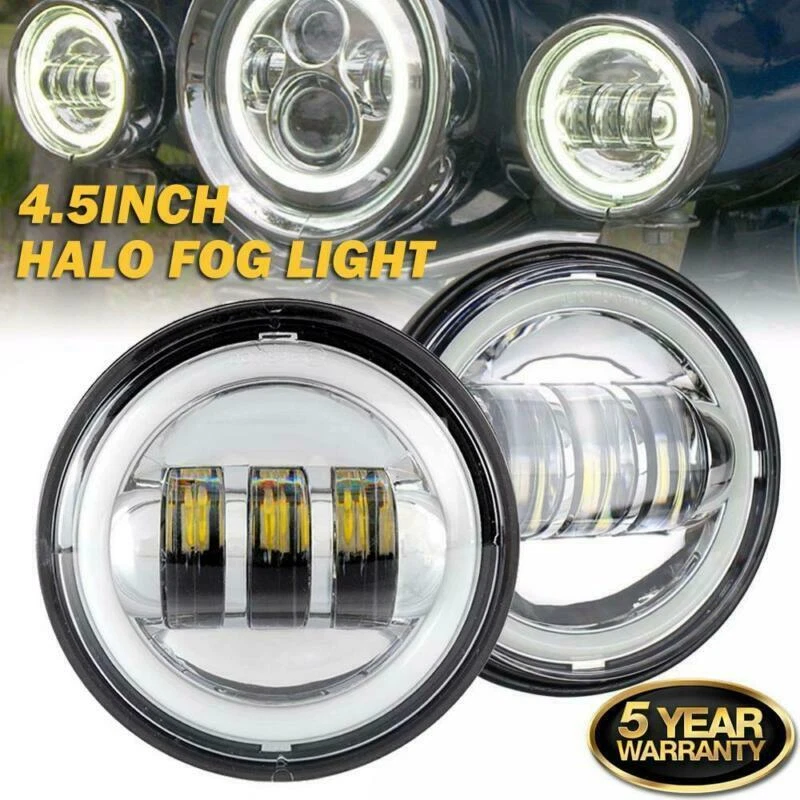 Luz de paso antiniebla LED de 4,5" para Yamaha V Star 650 XVS650A Classic 1998-2010 Foto 3 de 4