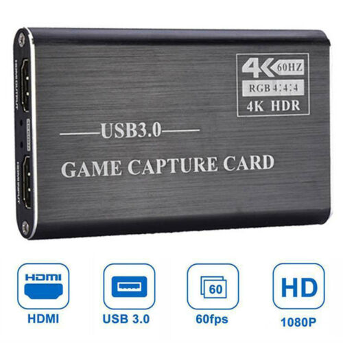 4K 1080p 60fps HDMI to USB 3.0 Video Capture Card Game Live Stream Screen Record
