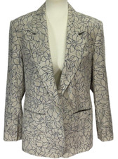 Vintage Country Sophisticates By Pendleton Floral Blazer Silk Rayon Blend Sz 10