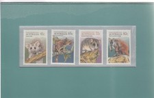 TIMBRE STAMP  4 AUSTRALIE Y&T#1147-50 FAUNE + ENCART NEUF**/MNH-MINT 1990 ~B18