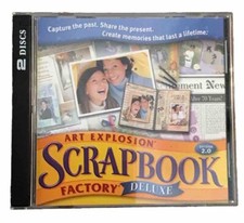Art Explosion Scrapbook Factory Deluxe Version 2.0 Jewel Case Only Has Disc 1
