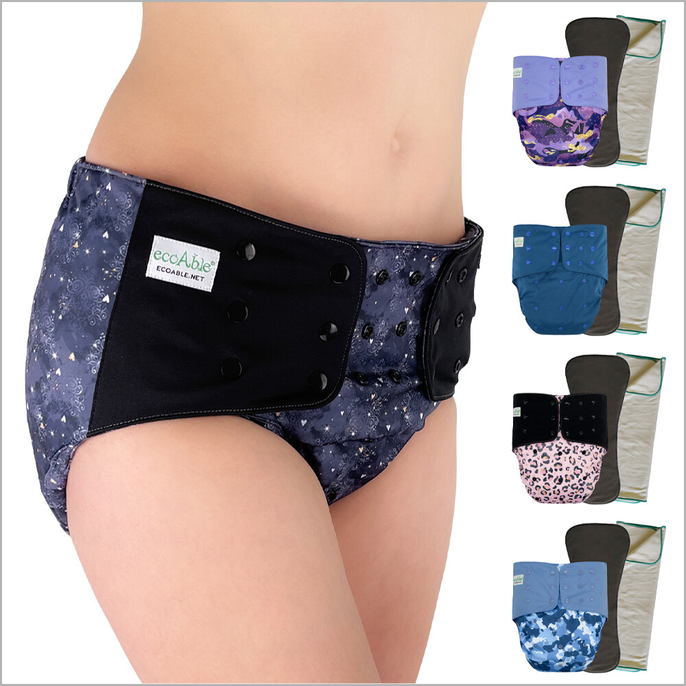ECOABLE Cloth Diaper Cover with Insert and Prefold for Special