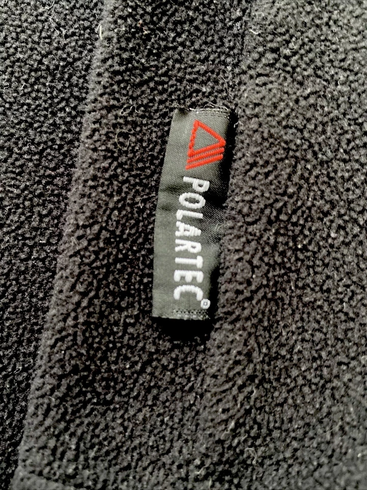 LL Bean Polartec Cuarto Cremallera Polar Pullover Sudadera Para Hombre’s L Negro Logo Pestaña Foto 2 de 4