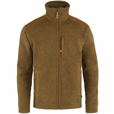 Fjällräven Buck Fleece Jacket Herren-Jacke Fleecejacke Strick-Fleece Braun