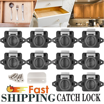 10x Push-to-open Druckknopf Möbelschloss Push-Lock für Wohnmobil Boot & Caravan
