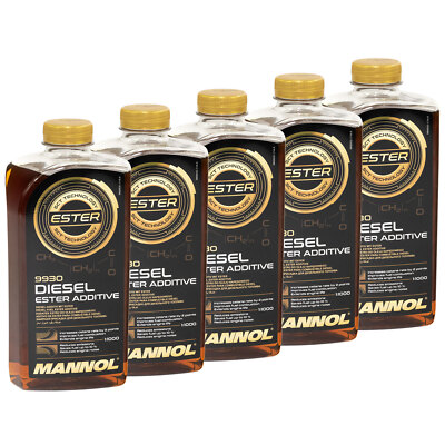 5 X 1 Liter MANNOL Diesel Ester Additive Verschleißschutz Reiniger Dieseladditiv
