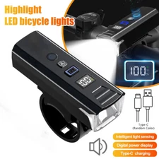 Mini Bicycle LED Headlight 300Lumens Bike Light Front Lamp Set USB Rechargeable