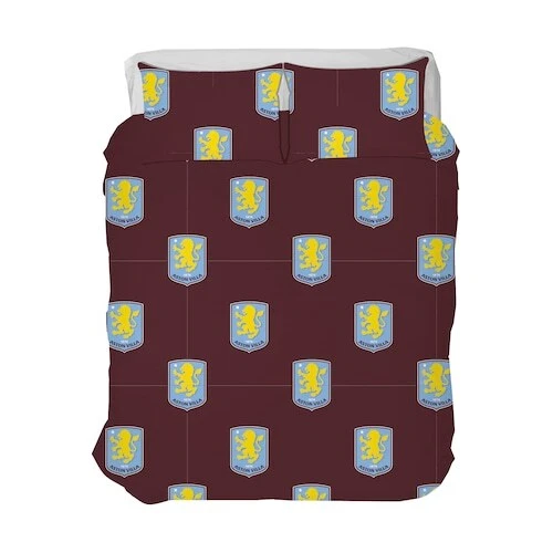 FANATICS UNLABELED Aston Villa Fanatics Football Bedding Bed Duvet Set Adult