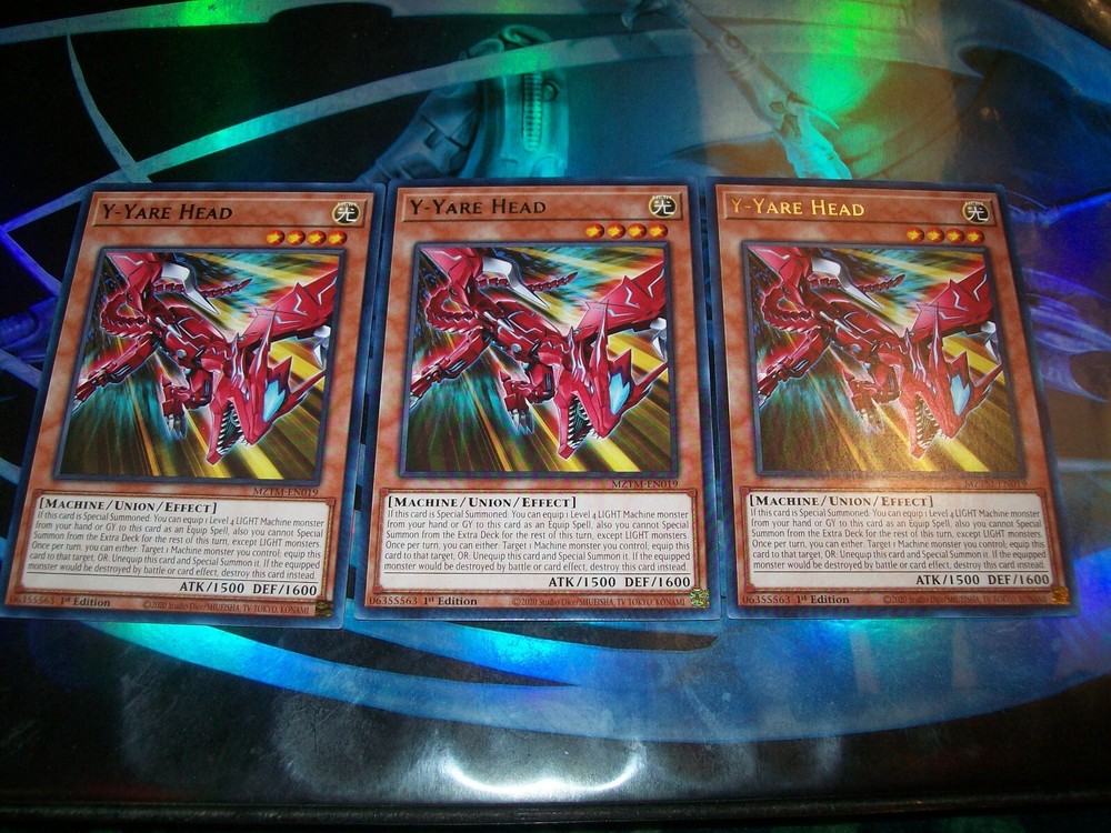3x 1st Edition Rare Y-Yare Head MZTM-EN019 Yu-Gi-Oh! Card