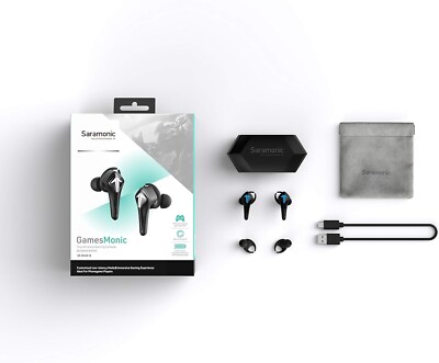 Saramonic GamesMonic SR-BH60-B Wireless Gaming Earbuds - Brandneu Versiegelt