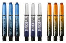 3 Sets XQMax Max Grip Gradient Short Dart Shafts - Blue Clear Orange