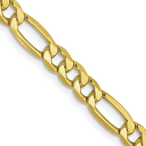 Real 10K Yellow Gold 4.75mm Semi-Solid 