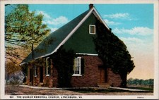 1960s Lynchburg, Virginia Quaker Memorial Church Vintage Postcard #2552