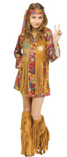Peace Love Hippie Girl's Halloween Costume