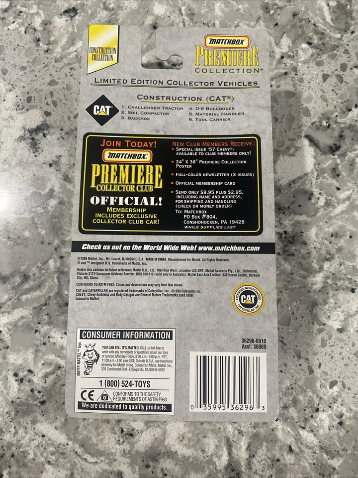 CAT-MATCHBOX COLLECTIBLES PREMIERE CONSTRUCTION MATERIAL HANDLER - Image 3 of 3