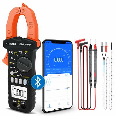 BTMETER Digital Clamp Meter  DC AC Current Auto Range True RMS Tester Multimeter