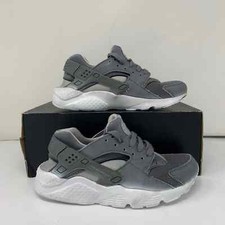 Nike Air Huarache Run White and Grey kids 4.5 equivalent to wmns 6