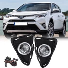 For 2016 2017 2018 Toyota RAV4 2.5L Front Bumper Fog Lights Driving Lamps Pair