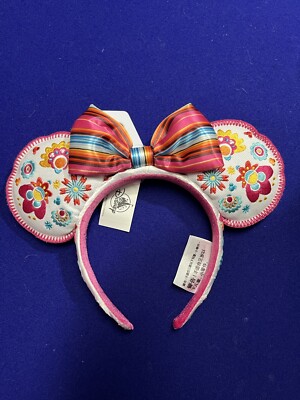 Disney Parks Mexico Minnie Mouse Ears Floral Embroidered Headband Coco Encanto Amazon.com: Disney Parks Encanto Minnie Mouse Ears Headband  main image 2
