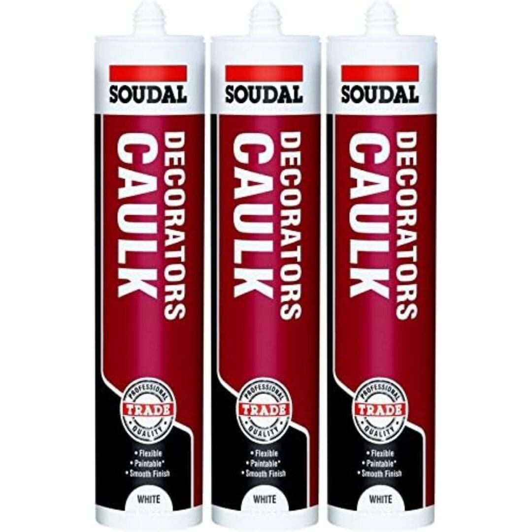 Decorators Caulk x4 Soudal Chalk Sealant PACK OF 4 Paintable Flexible Fast Dry - Image 9