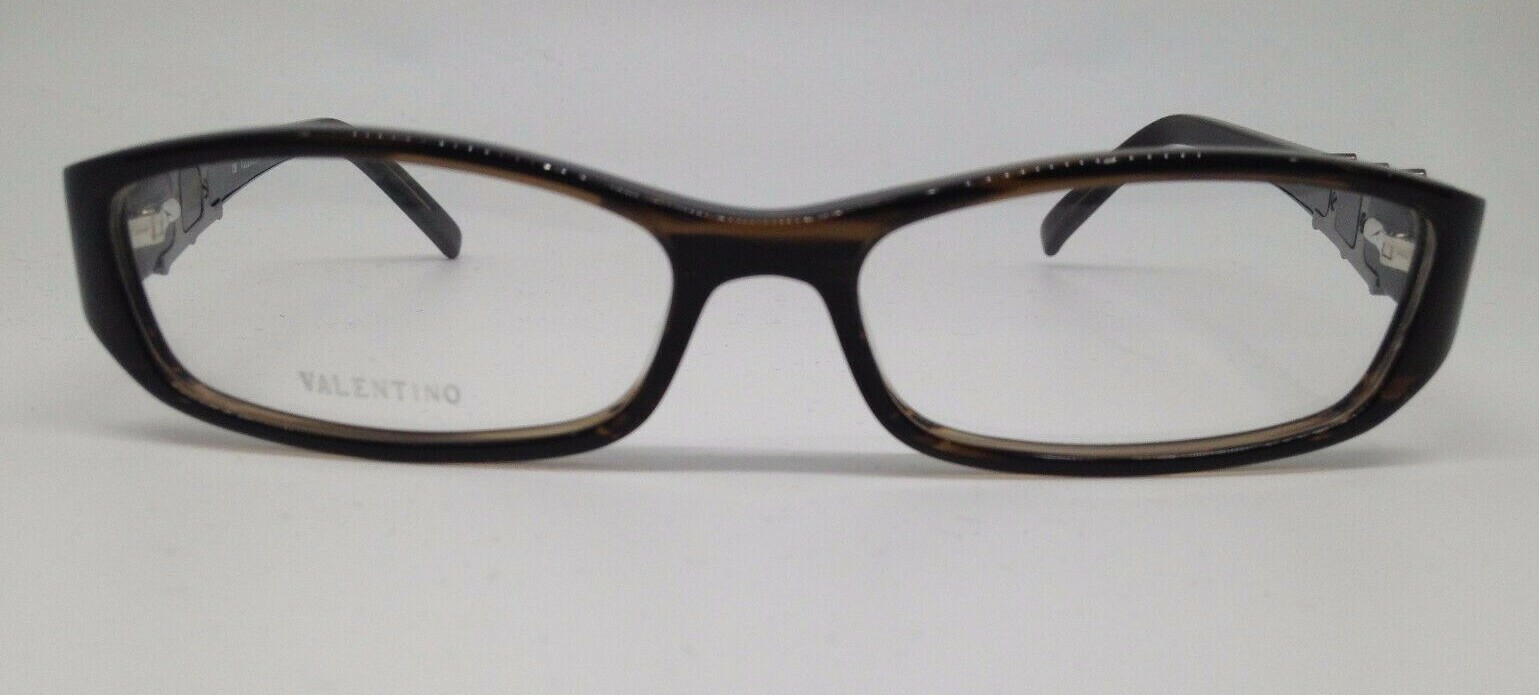 Valentino V 5548U Brown 0K5M Plastic Eyeglasses Frame WStones 53-15-135 New RX 15890₽
