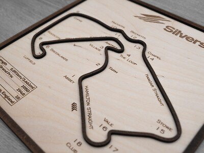  Silverstone GP F1 Wandbild, Wandbehang, Weihnachtsgeschenk! 30x30cm!