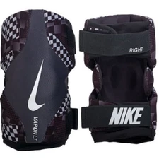 New Nike Vapor LT Lacrosse Arm Pads, Black/Gray/White Swoosh
