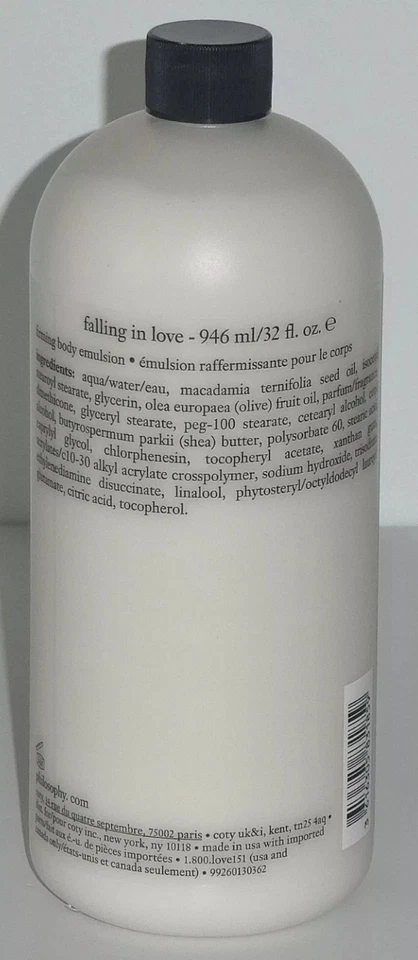 Philosophy Falling In Love Firming Body Emulsion 32 fl oz Brand New Sealed +Pump - Image 2 of 3