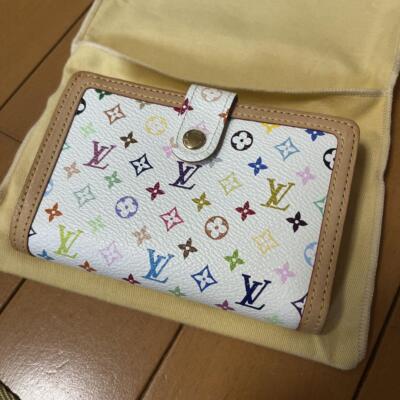 LOUIS VUITTON Monogram Multicolor Portefeuille Viennois M92987 Blanc unbenutzt